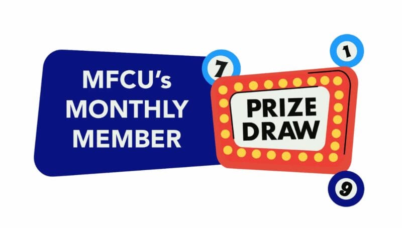 Member First Credit Union MFCU Prize Draw logo Unit